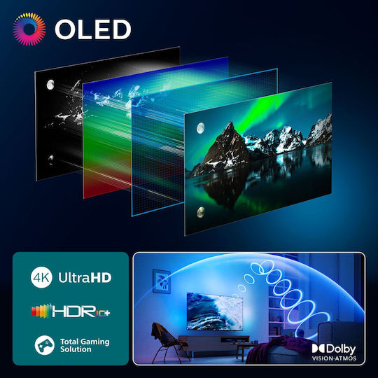 Philips Smart Τηλεόραση 48" 4K UHD OLED 4K Ambilight TV HDR (2025) 48OLED760/12