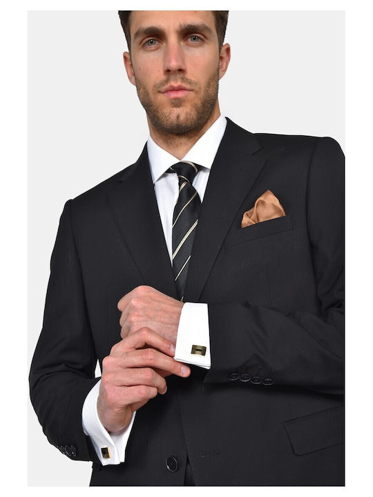 Winter Men's Suit with Regular Fit Black