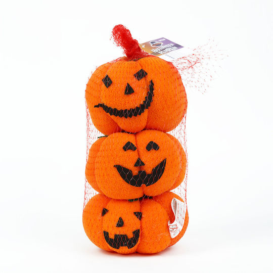 Halloween Textil Kürbis Dekorationsset 3 Stück 10x10x11 cm Verschiedene Designs