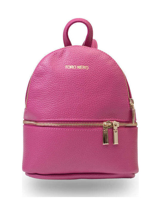 Rucsac De Damă Din Piele Fucsia