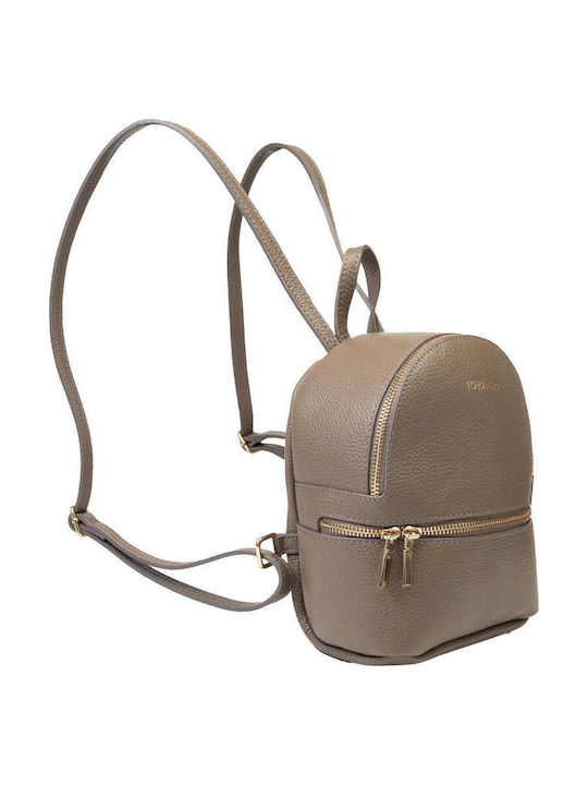 Rucsac De Damă Din Piele Taupe