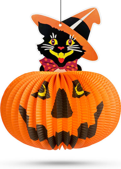 Halloween Pumpkin Lantern Cat 26 Cm