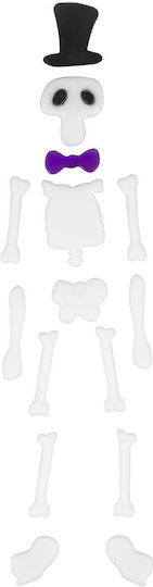 Halloween Skeleton Sticker Reusable Gel 46x12 Cm Window Decoration Without Adhesive