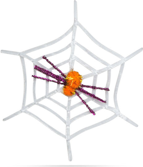 Halloween Dekoration Spinnennetz Spinne 23x20 Cm Weiße