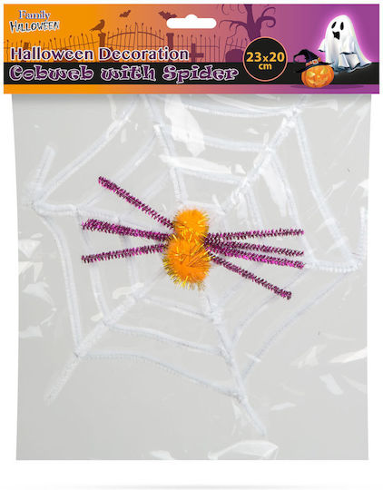 Halloween Dekoration Spinnennetz Spinne 23x20 Cm Weiße