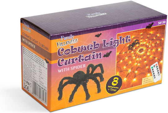 Spider Web Fabric Light Curtain 60 Warm White Led Usb Led Decoration Remote Control 8 Modes 70 Cm