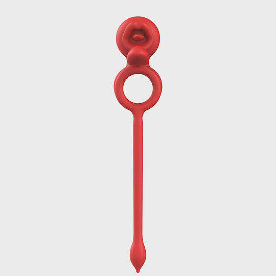 Tongue Ring Sleeve & Anal Stim App Usb Red