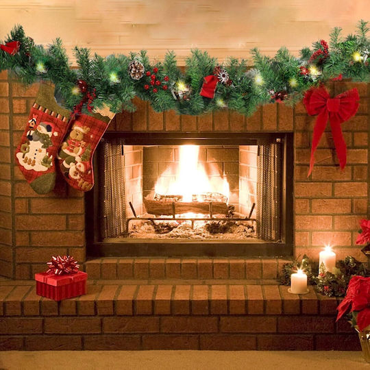 Alista Home Christmas Illuminated Decorated Plastic Green Garland