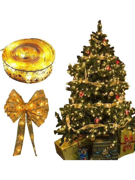 Alista Home Christmas Illuminated Gold Ribbon