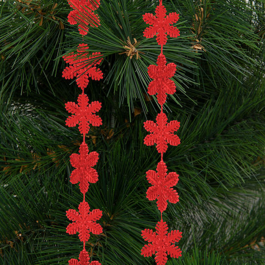 Alista Home Christmas Plastic Red Garland 3.2x3.2cm