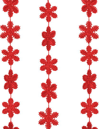 Ghirlandă Plastică Roșie De Crăciun 3.2x3.2cm