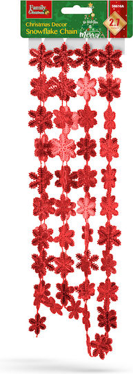 Ghirlandă Plastică Roșie De Crăciun 3.2x3.2cm