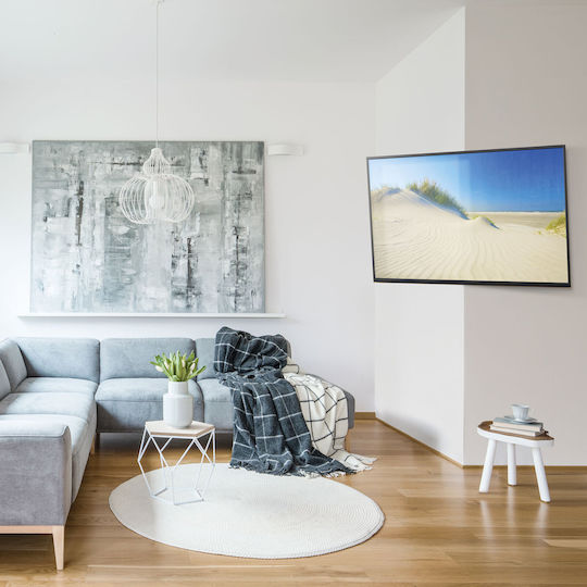 Suport TV Reglabil de Colț Vesa 600x400 40-80 Inch Braț Dublu Rotativ 35kg