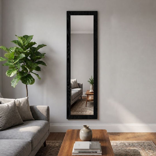 Megapap Mirror with Black Wooden Frame 150x40cm