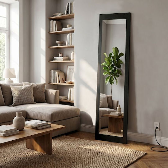 Megapap Mirror with Black Wooden Frame 150x40cm