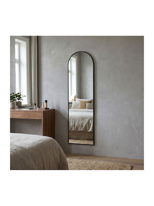 Megapap Καθρέπτης Οβάλ με Μαύρο Ξύλινο Πλαίσιο 150x40cm