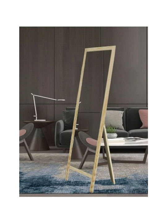 SteweHome Floor Mirror with Pink Wooden Frame 145x40cm