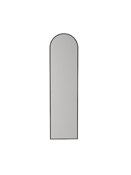 Megapap Καθρέπτης Οβάλ με Μαύρο Ξύλινο Πλαίσιο 150x40cm