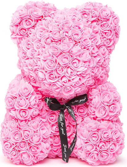 40 Cm Rosa Teddybär Mit Rose Romantisches Valentinstag Jubiläumsgeschenk Elegante Dekoration