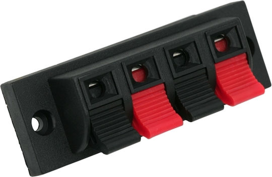 Set 5 Speaker Terminals 4-way Clamp Audio Connector Panel Mount 62.5 × 18.5 × 7 Mm