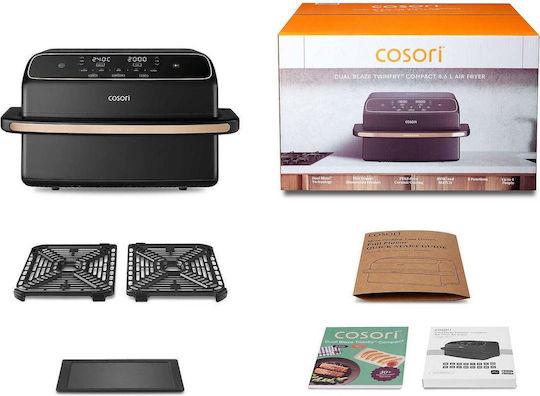 Cosori TwinFry Compact Air Fryer with Wi-Fi & Double Removable Container 8.6l Black