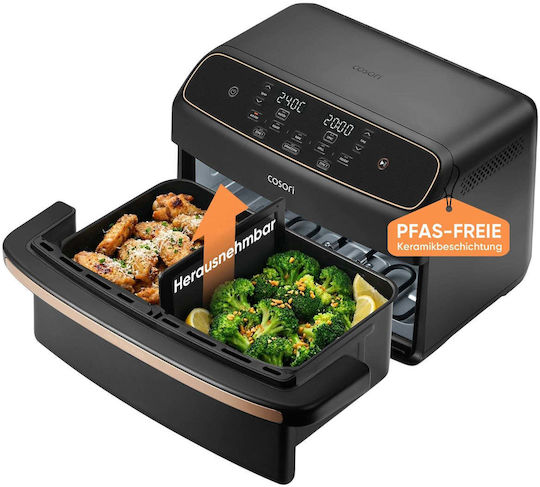 Cosori TwinFry Compact Air Fryer with Wi-Fi & Double Removable Container 8.6l Black