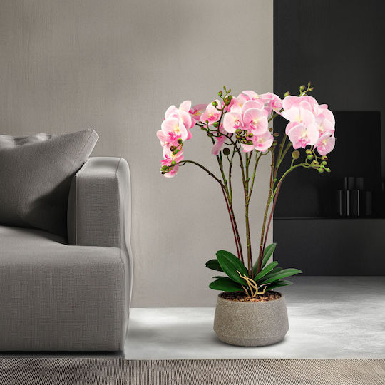 Künstliche Rosa Orchidee Topfpflanze 58 cm Elegante Realistische Dekoration Zuhause Büro Veranstaltungen
