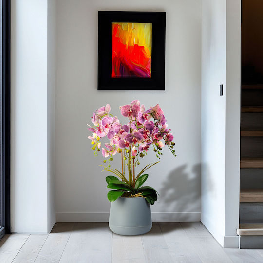 Künstliche Lila Orchidee Topfpflanze 83 cm Premium Realistische Dekor Zuhause Büro Veranstaltungen
