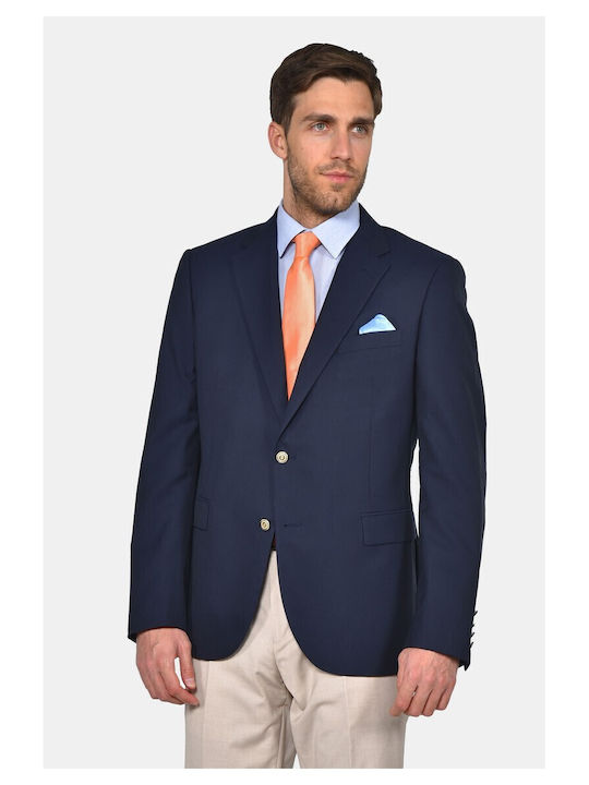 Winter Men’s Suit Jacket with Regular Fit Navy
