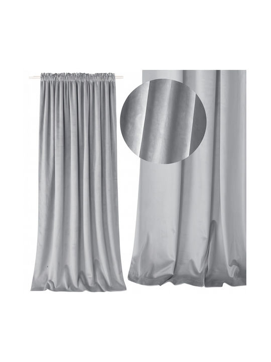 More&Deco Perdea Opacă Cu Coafură Gri 140x250 cm