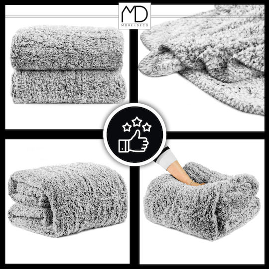 More&Deco Μονή 160x200εκ. Gray Melange