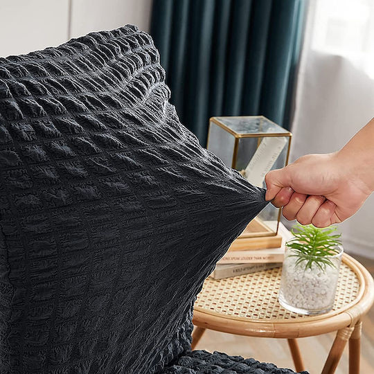 Rebeka Home Ελαστικό Κάλυμμα Καρέκλας Anthracite 6τμχ