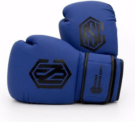 Chosen Boxing Gloves from Synthetic Leather for Competition Blue