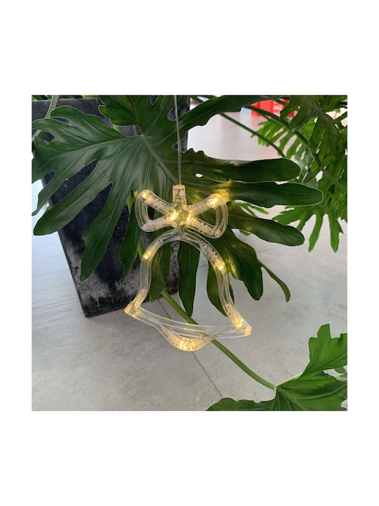 Ornament De Crăciun Iluminat În Formă De Cloșcă Alb Cald 15x18 Cm Cu Ventuză Flippy