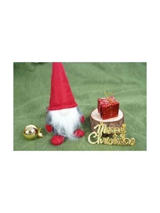Christmas Elf Ornament Alista Home Gray Red Textile 12 Cm