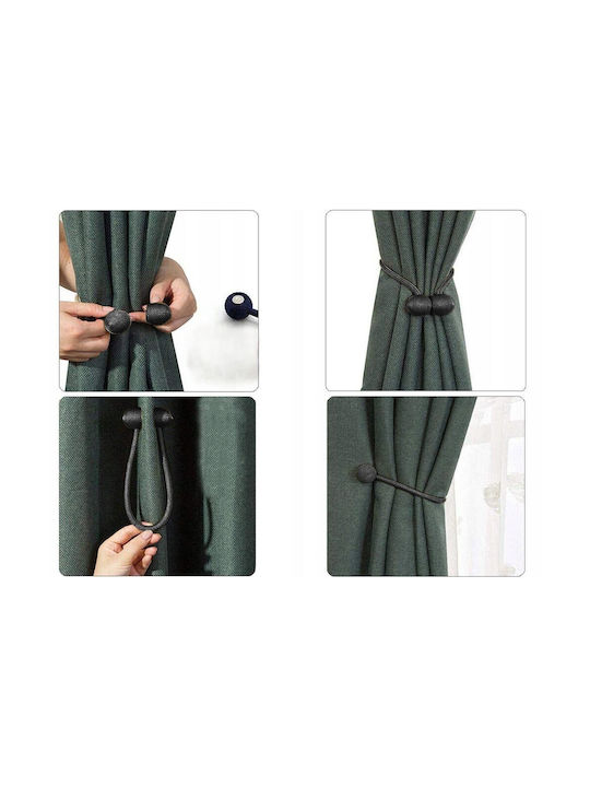 Tie-Back Magnetic Negru 2 Bucăți