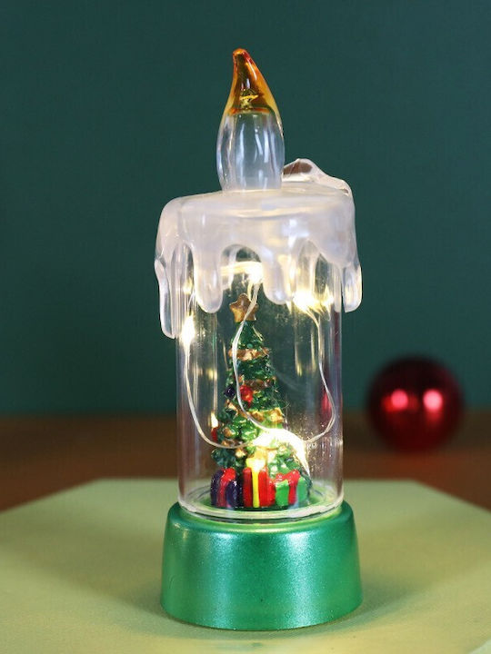 Alista Home Lumânare De Crăciun Din Sticlă Verde 13x5cm