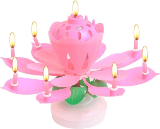 Lumânare Floare Magică Roz Lumea