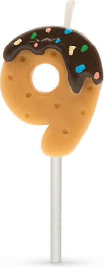 Nummer 9 Kuchenkerze Jubiläumsdekoration 12 cm