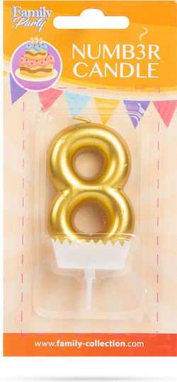 Cake Candles Number 8 Size 6x3 Cm