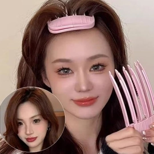 Clip-type Root Bangs Volume Clip 6 Teeth Pink