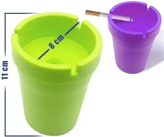 Plastic Car Ashtray Blue