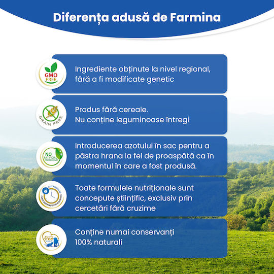 Farmina Prime 10kg Hrană Uscată Pentru Câini cu Pui Rodie Hering Pește Măr și Portocală