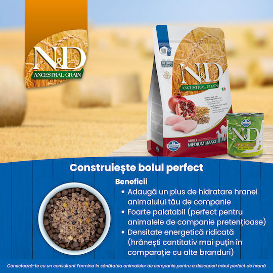 Farmina Ancestral Grain 2.5kg Hrană Uscată pentru Căței cu Pui, Rodie și Pește