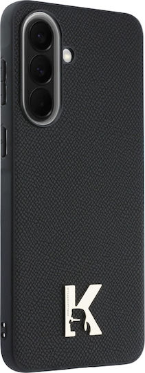 Karl Lagerfeld Logo Rückseite Umschlag Synthetisches Leder Schwarz (Galaxy A37)