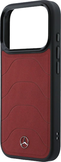 Mercedes-Benz Mercedes-Benz Handyhülle Umschlag Rückseite Leder mit Nackenriemen Rote (iPhone 17 Pro Max)