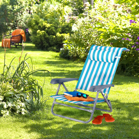 Relaxdays White Beach Chair 85x59x78cm