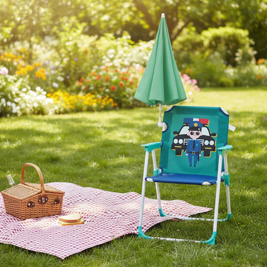 Relaxdays Детски Плажен Стол Бял 51.5x36x37.5см