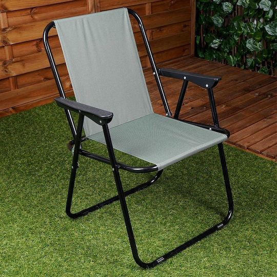 Vilde Scaun De Plajă Gri 54x44.5x72.5 Cm Set 2 Bucăți
