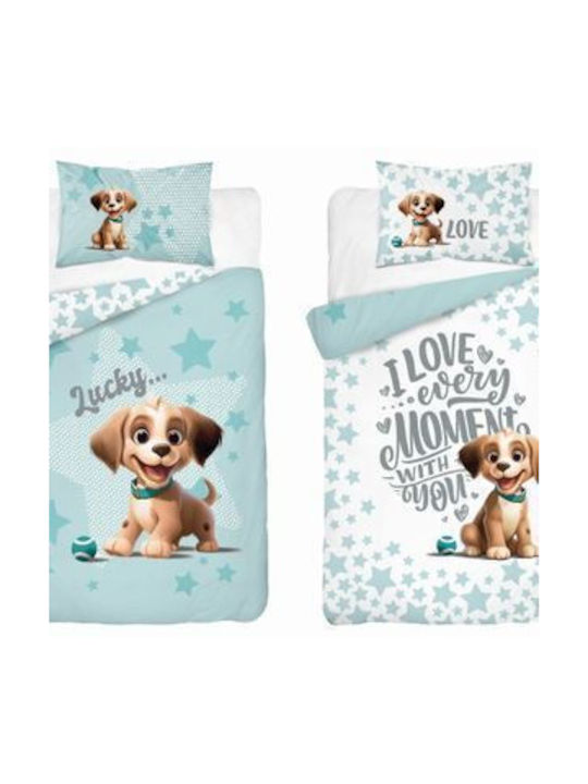 Detexpol Detexpol Baby Bettbezug Set mit Kissenbezug Blau 90x120cm